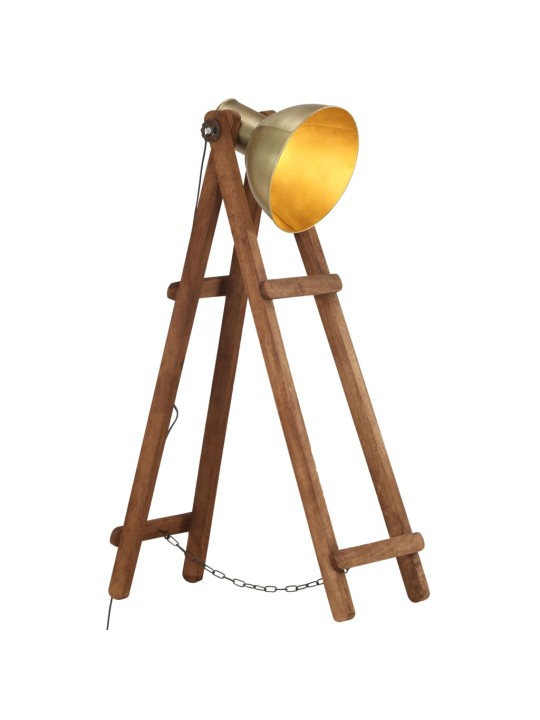 Grīdas lampa, misiņa krāsā, mango masīvkoks, e27