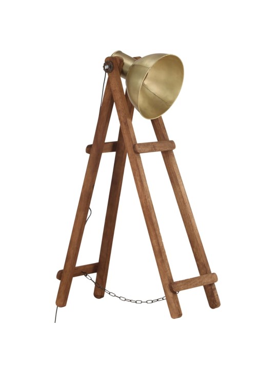 Grīdas lampa, misiņa krāsā, mango masīvkoks, e27