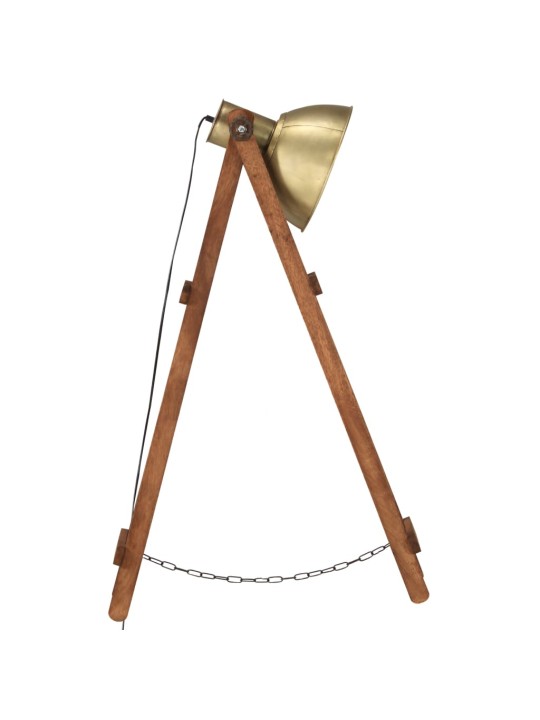 Grīdas lampa, misiņa krāsā, mango masīvkoks, e27