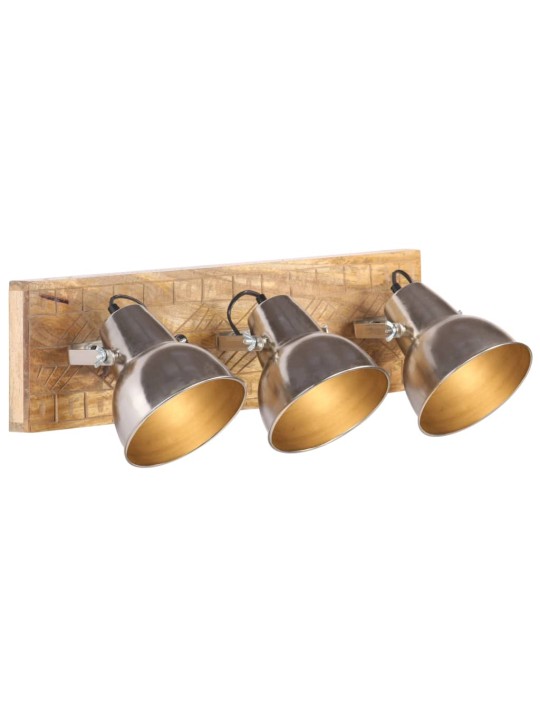 Sienas lampa, industriāls dizains, 70x23 cm, e27, mango koks