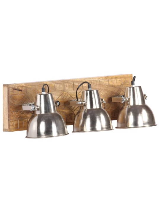 Sienas lampa, industriāls dizains, 70x23 cm, e27, mango koks