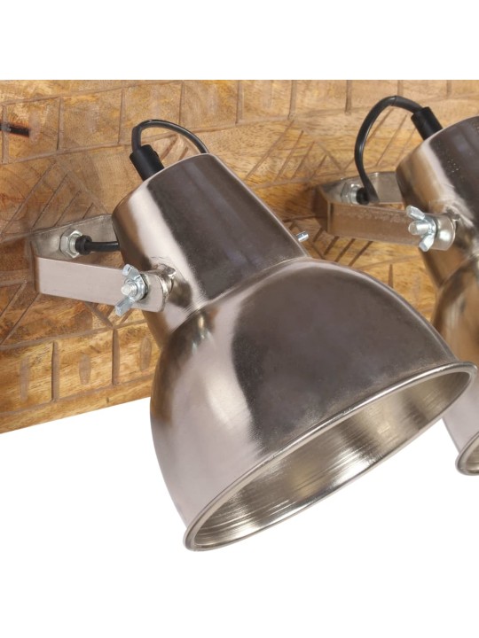 Sienas lampa, industriāls dizains, 70x23 cm, e27, mango koks