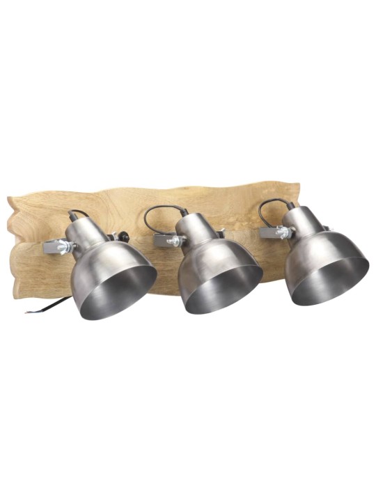 Sienas lampa, industriāls dizains, 68x23 cm, e27, mango koks