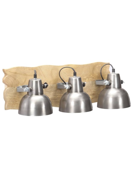 Sienas lampa, industriāls dizains, 68x23 cm, e27, mango koks