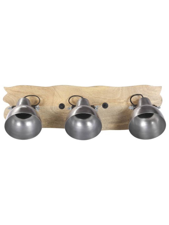 Sienas lampa, industriāls dizains, 68x23 cm, e27, mango koks