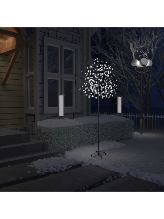 Ziemassvētku koks, 220 led, vēsi balta gaisma, ķirsis, 220 cm