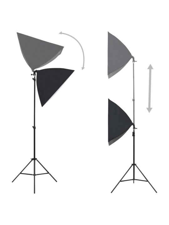 Fotostudijas komplekts – gaismas izkliedētāji un fons