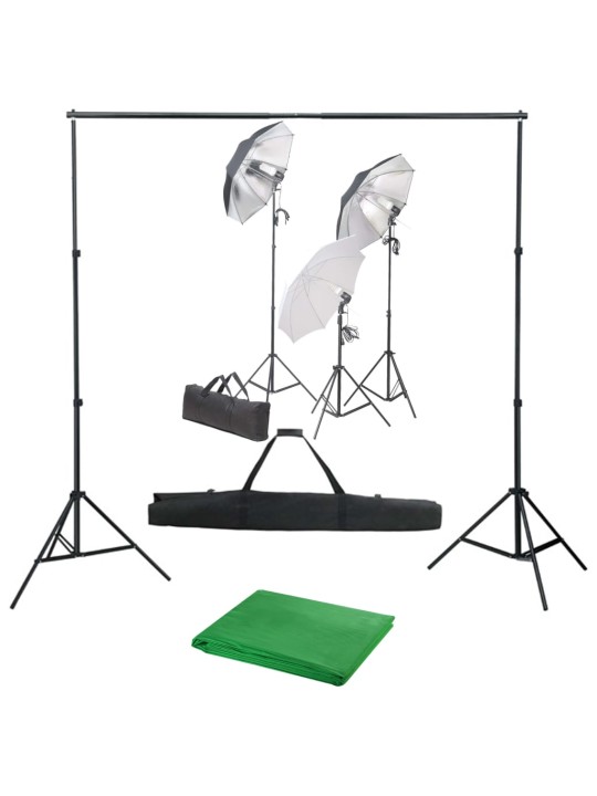 Fotostudijas komplekts, gaismas un fons