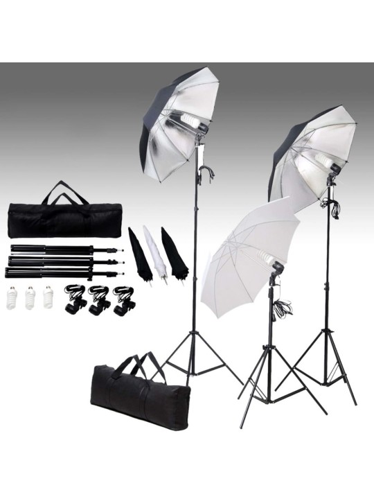 Fotostudijas komplekts, gaismas un fons