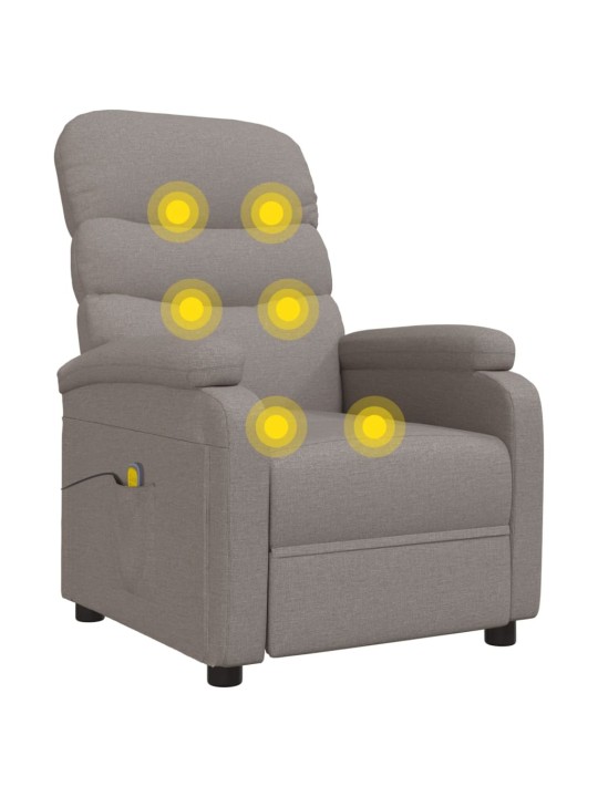 Masāžas krēsls, pelēkbrūns audums