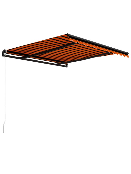 Izvelkama markīze, manuāla, 350x250 cm, oranža ar brūnu