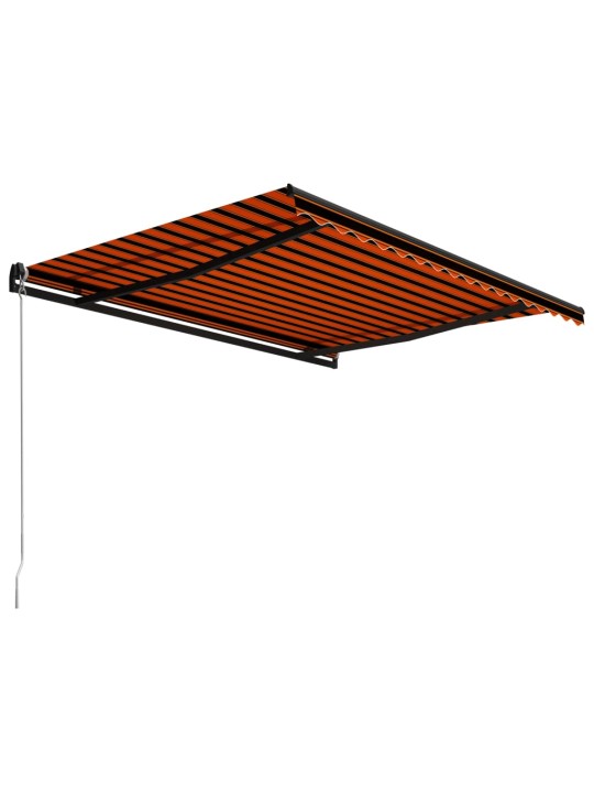 Izvelkama markīze, manuāla, 450x300 cm, oranža ar brūnu
