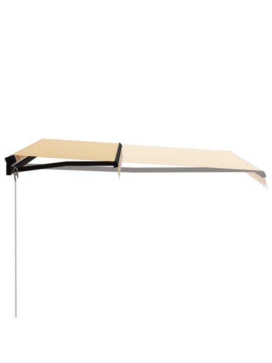Izvelkama markīze ar led, manuāla, 300x250cm, dzeltena un balta