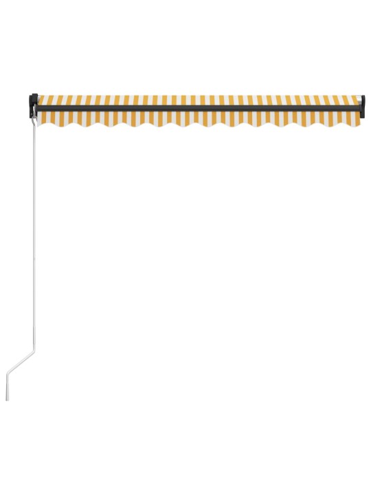 Izvelkama markīze ar led, manuāla, 300x250cm, dzeltena un balta