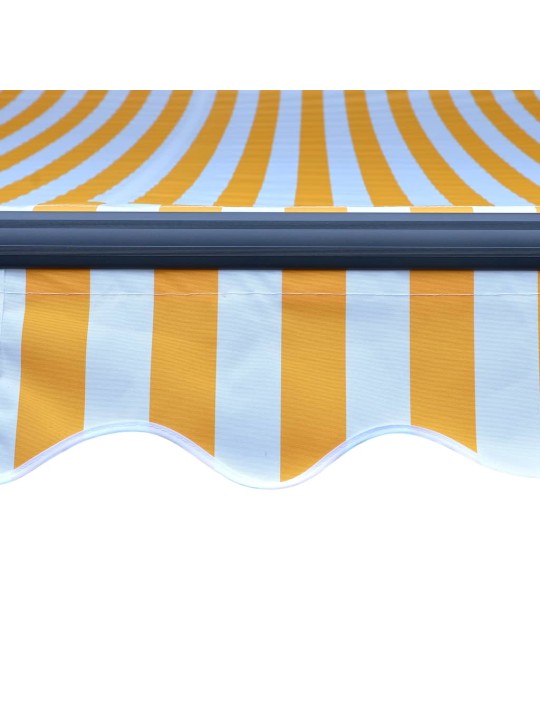 Izvelkama markīze ar led, manuāla, 300x250cm, dzeltena un balta