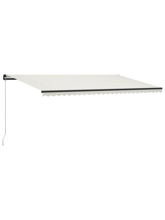 Izvelkama markīze ar led, manuāla, 600x300 cm, krēmkrāsā