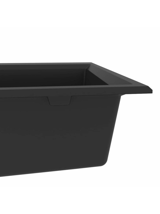 Virtuves izlietne melna 79 x 50 x 31 cm granīts