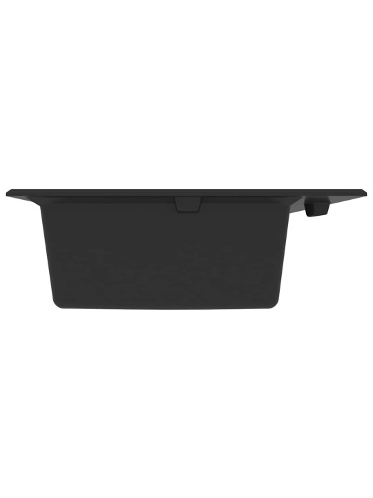 Virtuves izlietne melna 79 x 50 x 31 cm granīts
