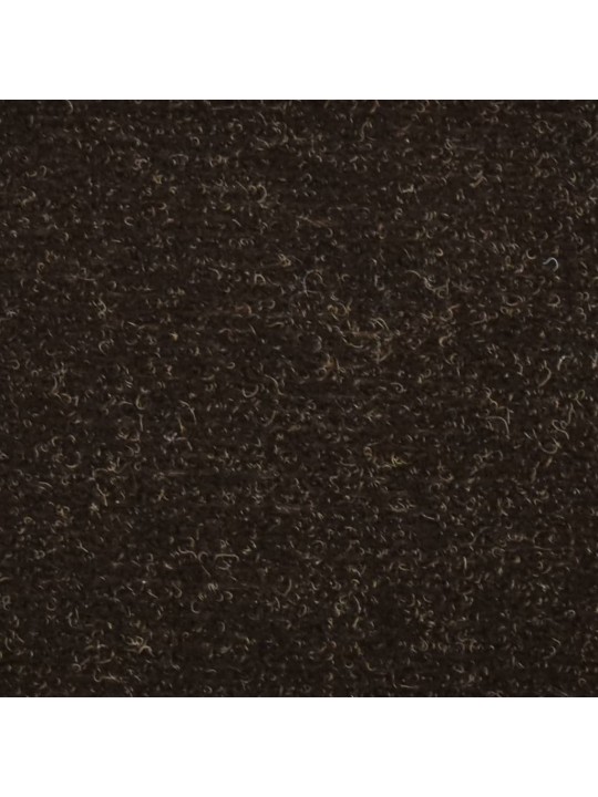 Kāpņu paklāji, 15 gab., pašlīmējoši, 56x17x3 cm, tumši brūni