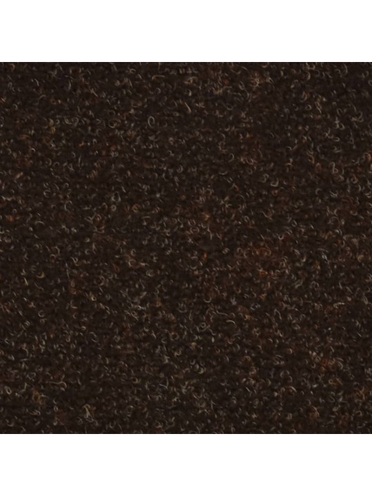 Kāpņu paklāji, 15 gab., pašlīmējoši, 56x17x3 cm, brūni