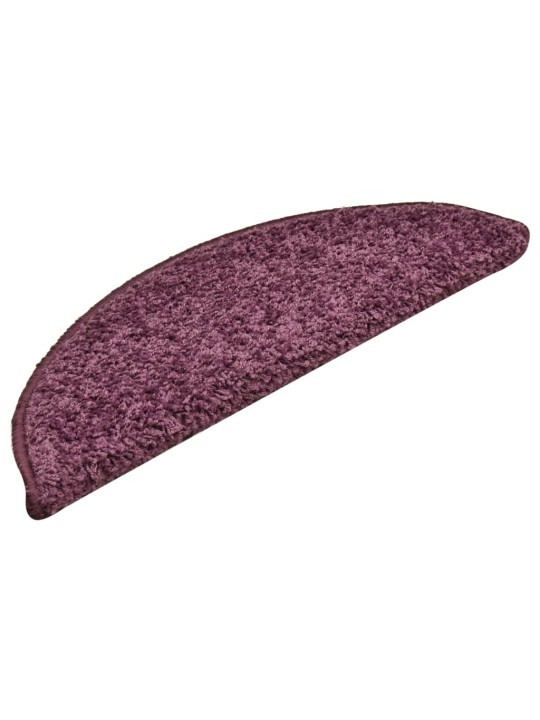 Kāpņu paklājiņi, 15 gab., 56x17x3 cm, tumši violeti, pusapaļi