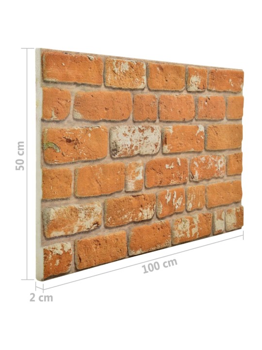 3d sienas paneļi, 10 gab., gaiši brūnu ķieģeļu dizains, eps