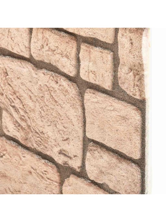 3d sienas paneļi, 10 gab., bēšu ķieģeļu dizains, eps