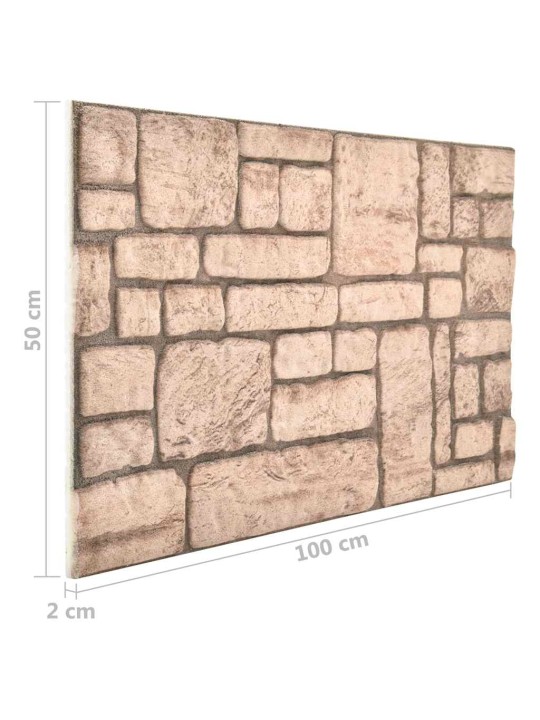 3d sienas paneļi, 10 gab., bēšu ķieģeļu dizains, eps