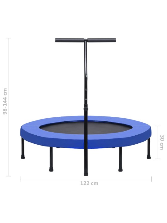 Fitnesa batuts ar rokturi un aizsargapmali, 122 cm