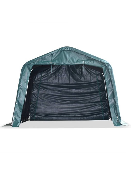 Mājlopu nojume, tumši zaļa, pvc, 3,3x3,2 m, 550 g/m², noņemama