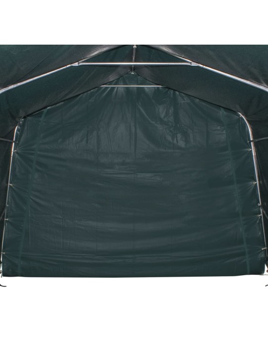 Mājlopu nojume, tumši zaļa, pvc, 3,3x3,2 m, 550 g/m², noņemama