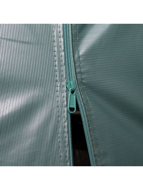 Mājlopu nojume, tumši zaļa, pvc, 3,3x3,2 m, 550 g/m², noņemama