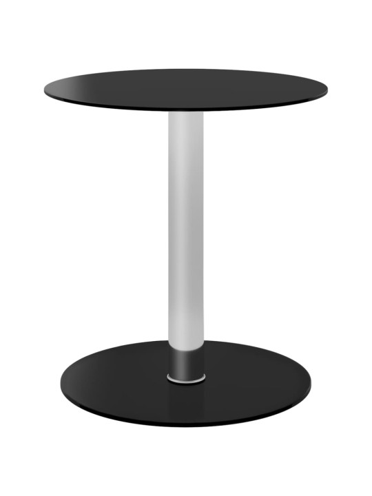 Kafijas galdiņš, melns, 40 cm, rūdīts stikls