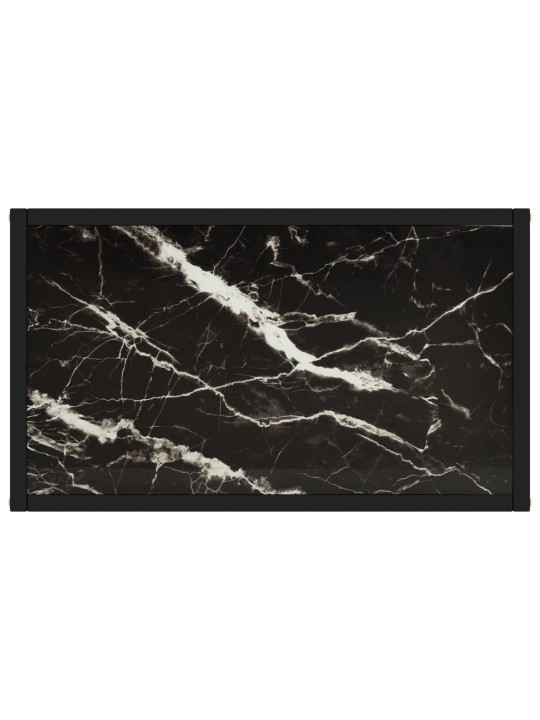 Konsoles galdiņš, melns, 60x35x75 cm, rūdīts stikls
