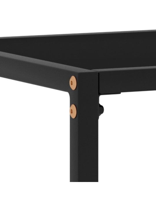 Konsoles galdiņš, melns, 80x35x75 cm, rūdīts stikls