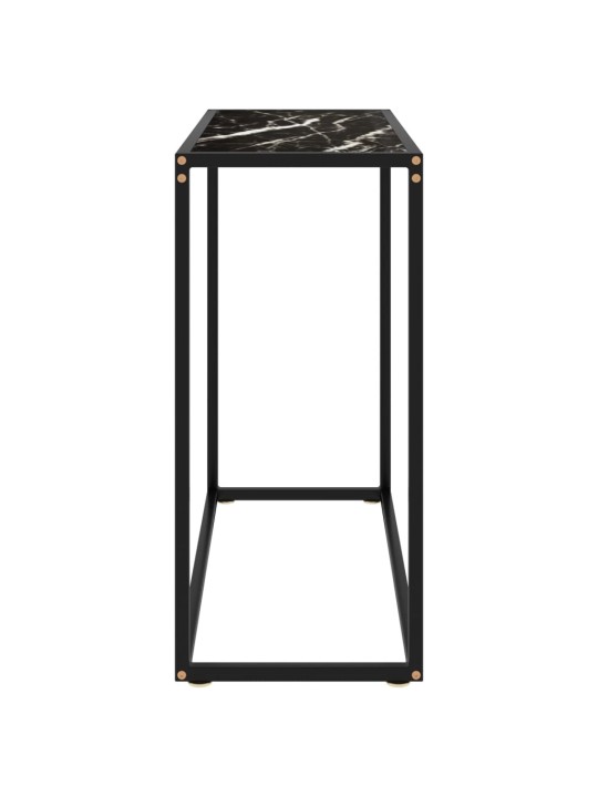 Konsoles galdiņš, melns, 80x35x75 cm, rūdīts stikls