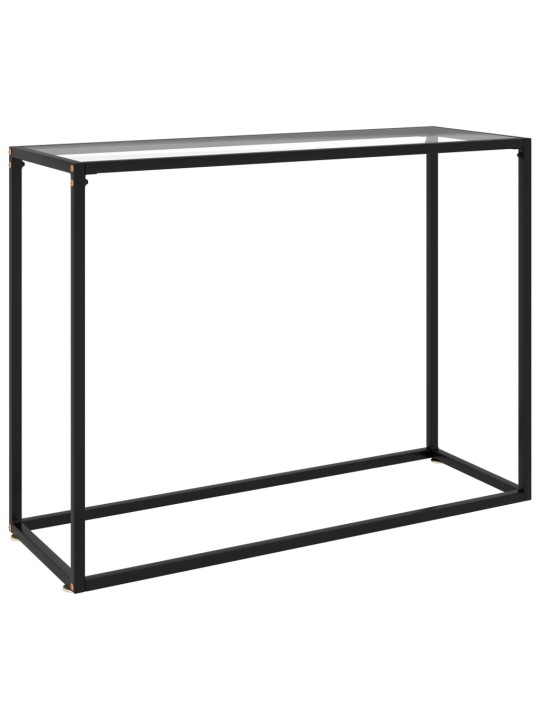 Konsoles galdiņš, 100x35x75 cm, rūdīts stikls, caurspīdīgs