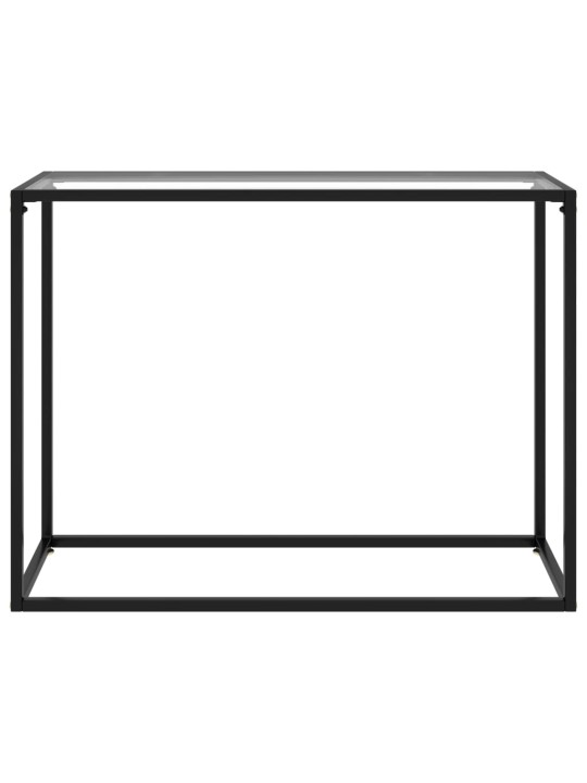 Konsoles galdiņš, 100x35x75 cm, rūdīts stikls, caurspīdīgs