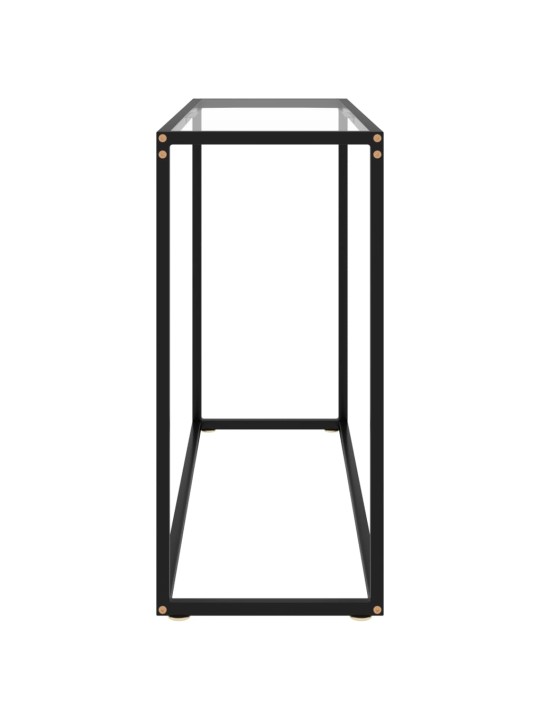 Konsoles galdiņš, 100x35x75 cm, rūdīts stikls, caurspīdīgs