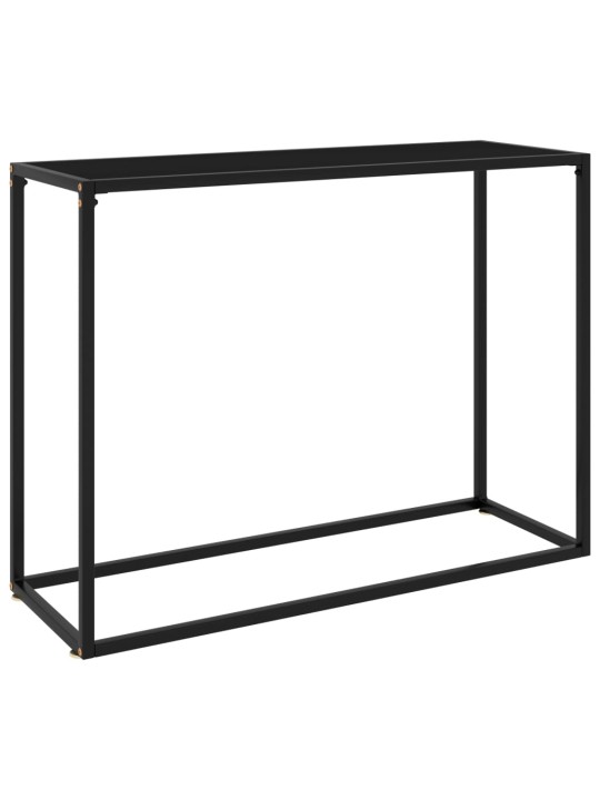 Konsoles galdiņš, melns, 100x35x75 cm, rūdīts stikls