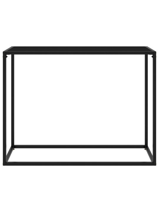 Konsoles galdiņš, melns, 100x35x75 cm, rūdīts stikls
