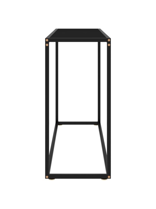 Konsoles galdiņš, melns, 100x35x75 cm, rūdīts stikls
