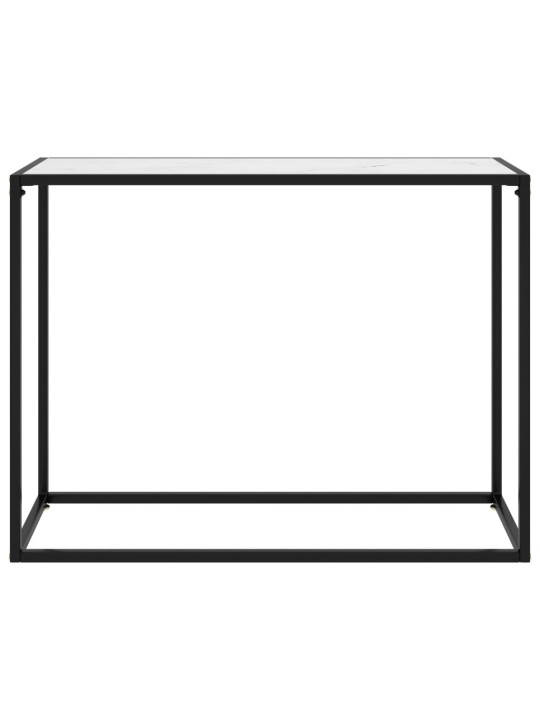 Konsoles galdiņš, balts, 100x35x75 cm, rūdīts stikls