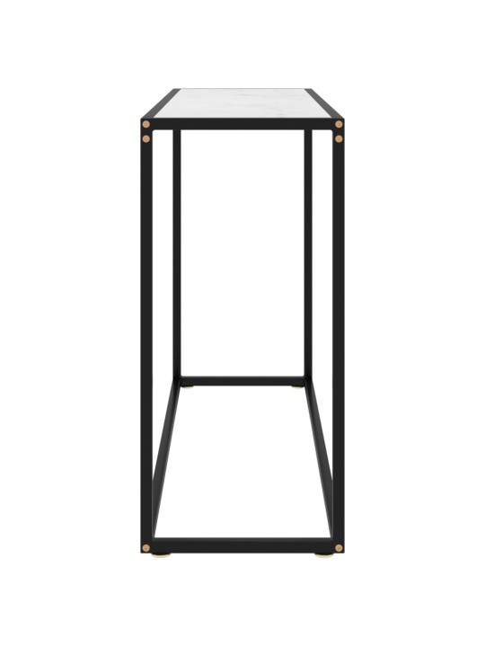 Konsoles galdiņš, balts, 100x35x75 cm, rūdīts stikls