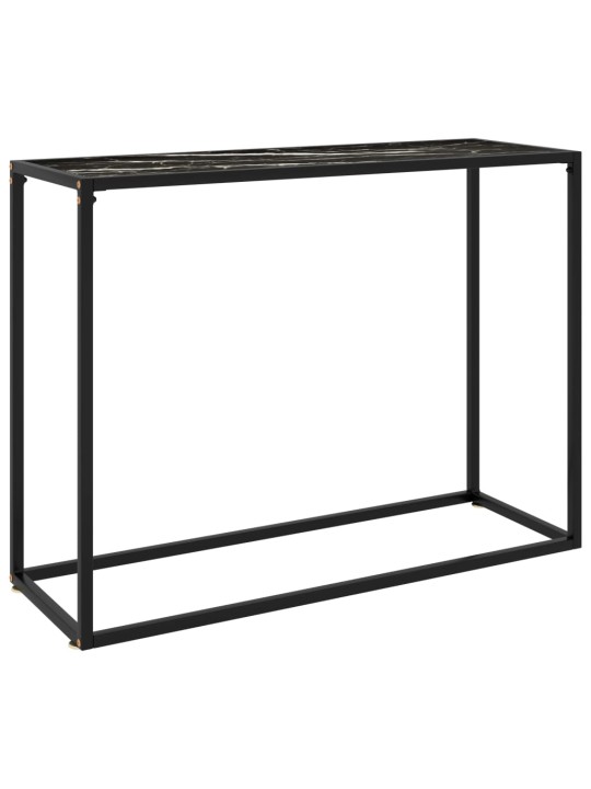 Konsoles galdiņš, melns, 100x35x75 cm, rūdīts stikls