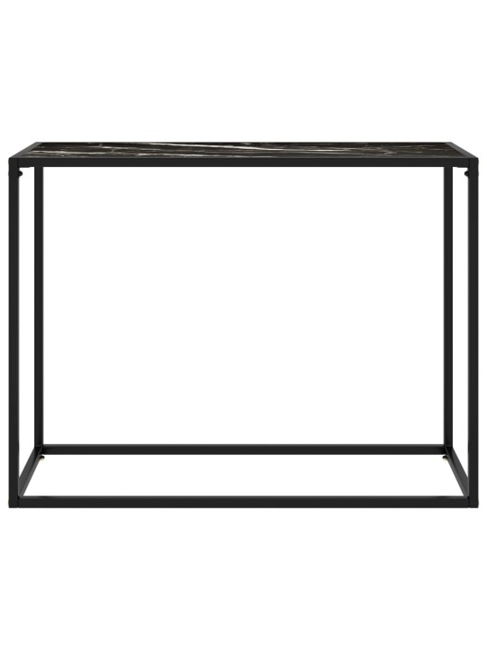 Konsoles galdiņš, melns, 100x35x75 cm, rūdīts stikls