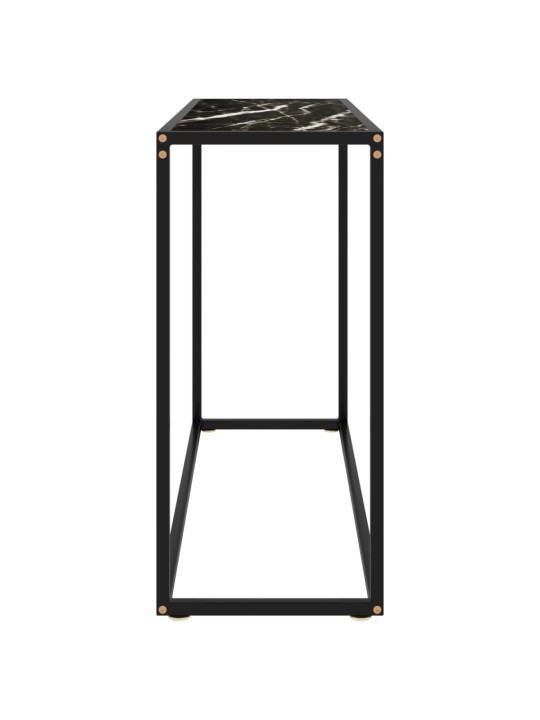 Konsoles galdiņš, melns, 100x35x75 cm, rūdīts stikls