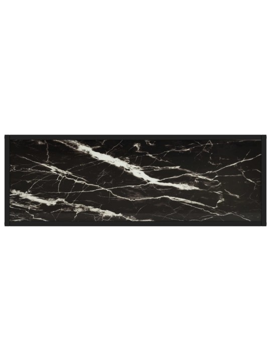 Konsoles galdiņš, melns, 100x35x75 cm, rūdīts stikls