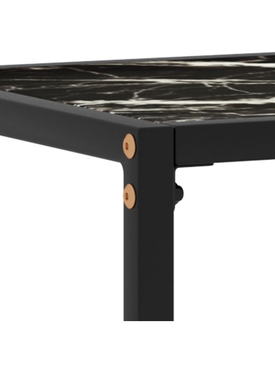 Konsoles galdiņš, melns, 100x35x75 cm, rūdīts stikls