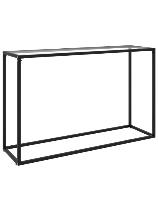 Konsoles galdiņš, 120x35x75 cm, rūdīts stikls, caurspīdīgs